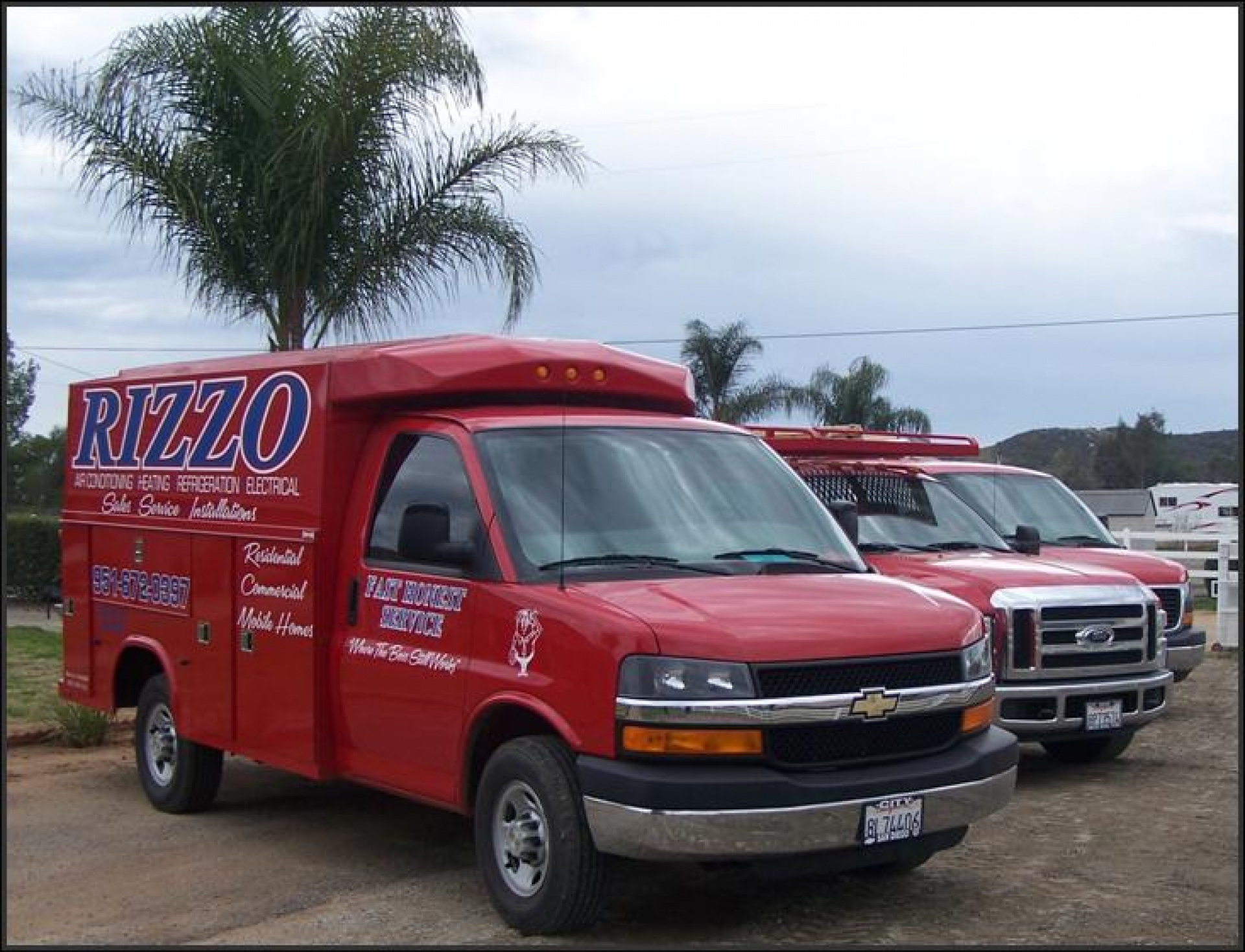 Rizzo HVAC van and logo